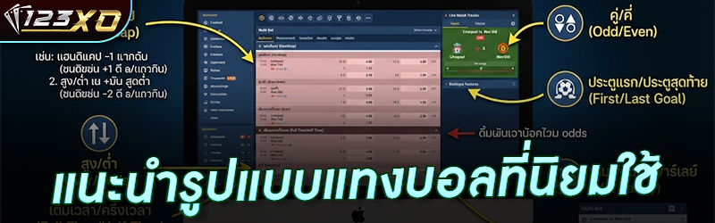 แนะนำรูปแบบแทงบอลที่นิยมใช้